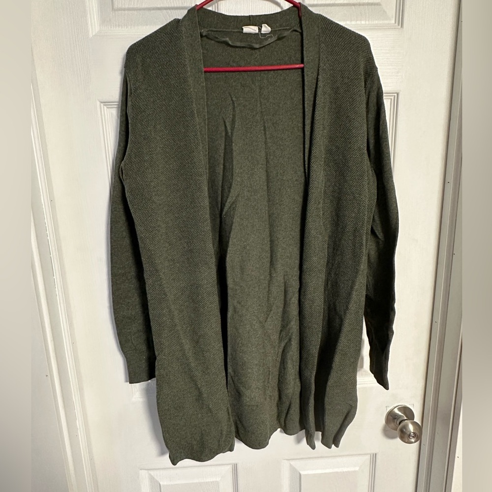 Green cardigan